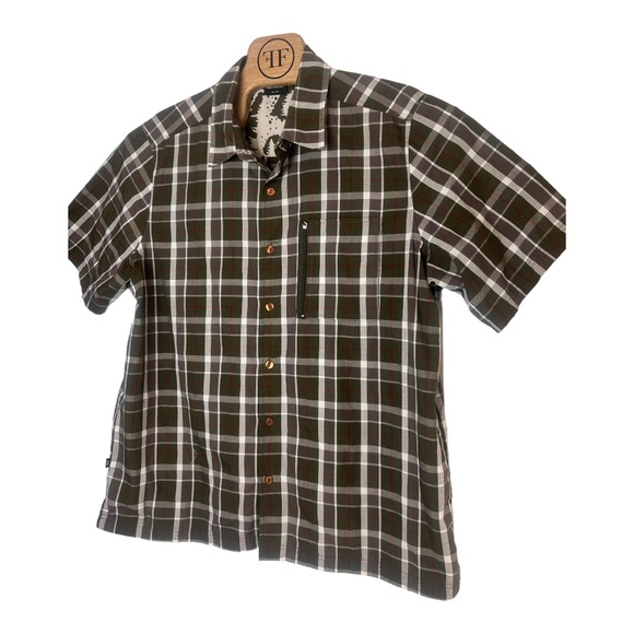 Helly Hanson Men's Brown Short Sleeve Plaid Casual Shirt XL - Picture 3 of 6